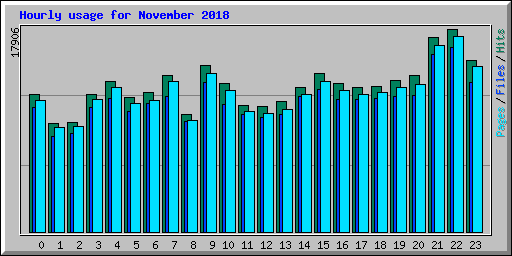 Hourly usage for November 2018